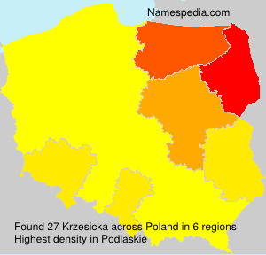 Surname Krzesicka in Poland