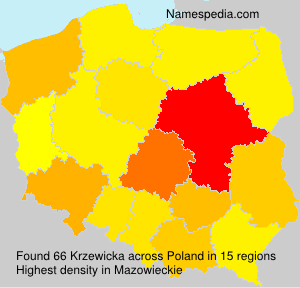 Surname Krzewicka in Poland Surname Krzewicka in Poland