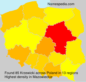 Surname Krzewicki in Poland Surname Krzewicki in Poland