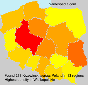 Surname Krzewinski in Poland Surname Krzewinski in Poland