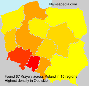 Surname Krzywy in Poland Surname Krzywy in Poland