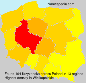 Surname Krzyzanska in Poland Surname Krzyzanska in Poland