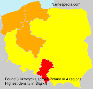Surname Krzyzycka in Poland Surname Krzyzycka in Poland