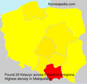 Surname Ksiezyc in Poland Surname Ksiezyc in Poland