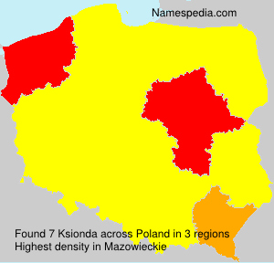 Surname Ksionda in Poland Surname Ksionda in Poland
