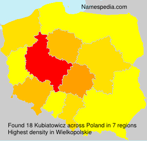 Surname Kubiatowicz in Poland Surname Kubiatowicz in Poland