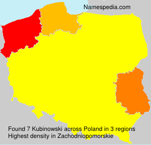 Surname Kubinowski in Poland Surname Kubinowski in Poland