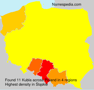 Surname Kubla in Poland
