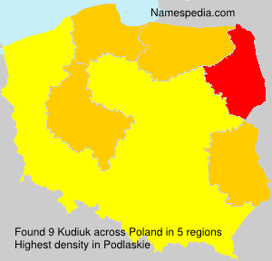 Surname Kudiuk in Poland Surname Kudiuk in Poland