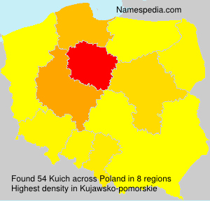 Surname Kuich in Poland Surname Kuich in Poland