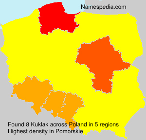 Surname Kuklak in Poland Surname Kuklak in Poland