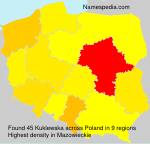 Surname Kuklewska in Poland Surname Kuklewska in Poland
