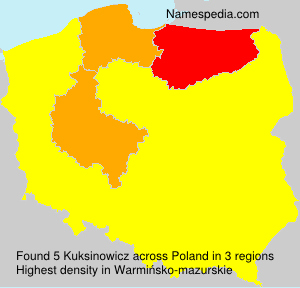 Surname Kuksinowicz in Poland Surname Kuksinowicz in Poland