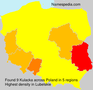 Surname Kulacka in Poland Surname Kulacka in Poland