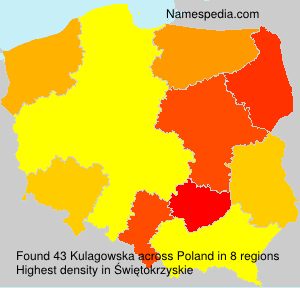 Surname Kulagowska in Poland Surname Kulagowska in Poland
