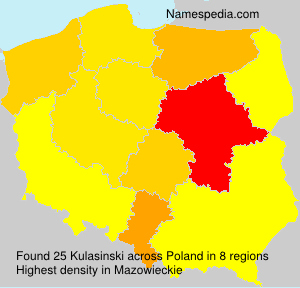 Surname Kulasinski in Poland Surname Kulasinski in Poland