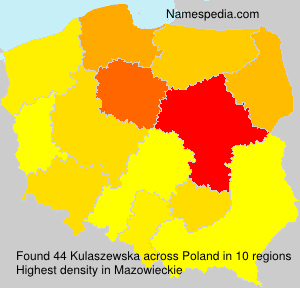 Surname Kulaszewska in Poland Surname Kulaszewska in Poland