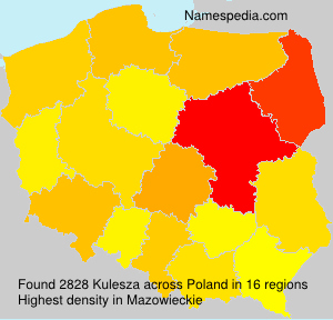 Surname Kulesza in Poland Surname Kulesza in Poland