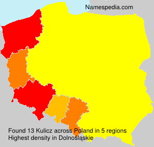 Surname Kulicz in Poland Surname Kulicz in Poland