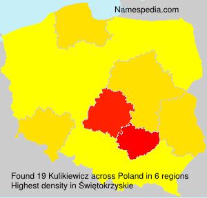 Surname Kulikiewicz in Poland Surname Kulikiewicz in Poland