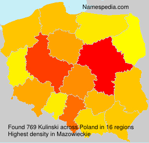 Surname Kulinski in Poland Surname Kulinski in Poland