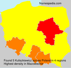 Surname Kuliszkiewicz in Poland Surname Kuliszkiewicz in Poland