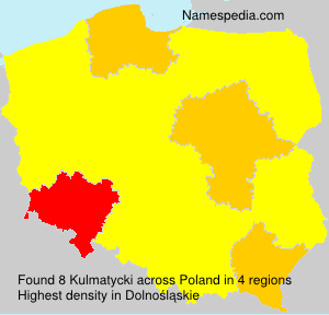 Surname Kulmatycki in Poland Surname Kulmatycki in Poland