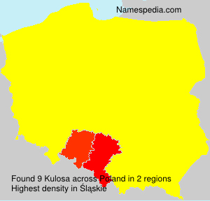 Surname Kulosa in Poland Surname Kulosa in Poland