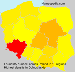 Surname Kunecki in Poland Surname Kunecki in Poland