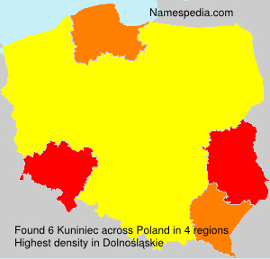 Surname Kuniniec in Poland Surname Kuniniec in Poland