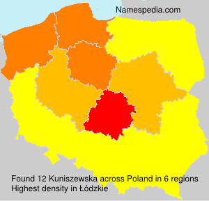 Surname Kuniszewska in Poland Surname Kuniszewska in Poland