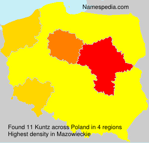 Surname Kuntz in Poland Surname Kuntz in Poland