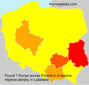 Surname Kunys in Poland