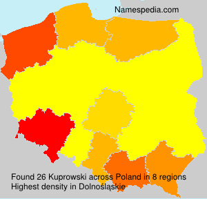 Surname Kuprowski in Poland Surname Kuprowski in Poland