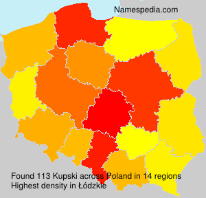 Surname Kupski in Poland Surname Kupski in Poland
