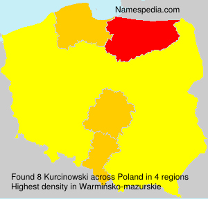 Surname Kurcinowski in Poland Surname Kurcinowski in Poland