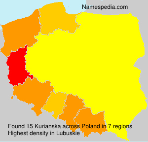 Surname Kurianska in Poland Surname Kurianska in Poland