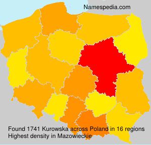 Surname Kurowska in Poland Surname Kurowska in Poland