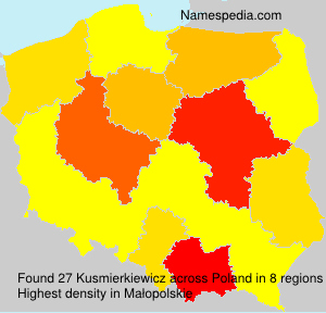 Surname Kusmierkiewicz in Poland Surname Kusmierkiewicz in Poland