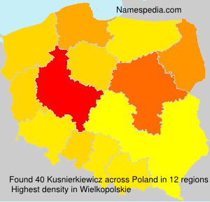 Surname Kusnierkiewicz in Poland Surname Kusnierkiewicz in Poland