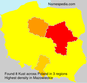 Surname Kust in Poland Surname Kust in Poland
