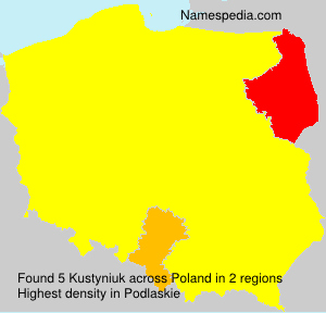Surname Kustyniuk in Poland Surname Kustyniuk in Poland