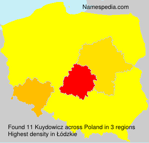 Surname Kuydowicz in Poland Surname Kuydowicz in Poland