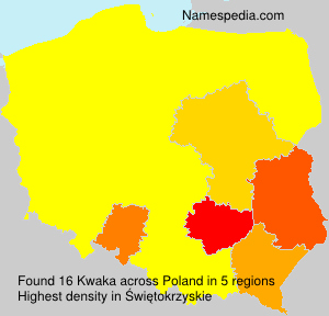 Surname Kwaka in Poland
