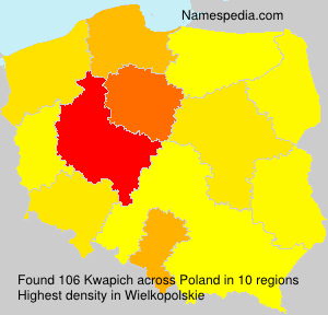 Surname Kwapich in Poland