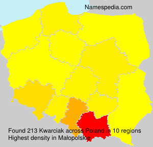 Surname Kwarciak in Poland