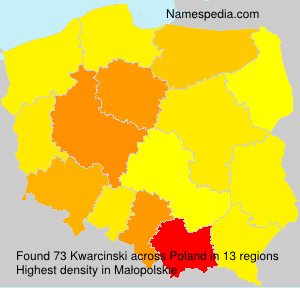Surname Kwarcinski in Poland Surname Kwarcinski in Poland