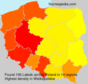 Surname Labiak in Poland Surname Labiak in Poland