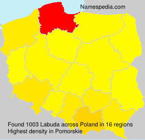 Surname Labuda in Poland Surname Labuda in Poland