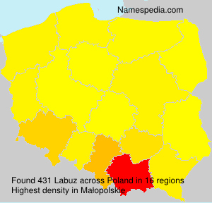 Surname Labuz in Poland Surname Labuz in Poland